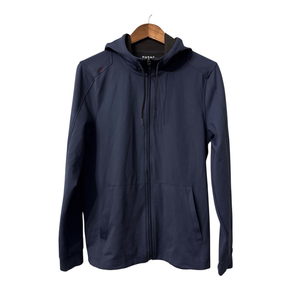 Rhone Spar zip front hoodie men's medium navy active outdoor performance jacket